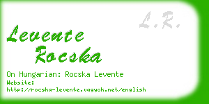 levente rocska business card